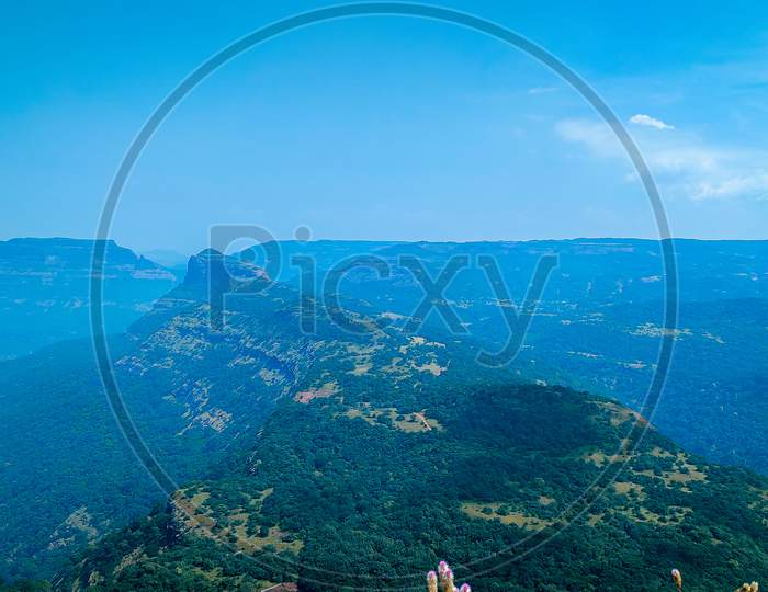 Beautiful scenery from the top of the Rajmachi fort