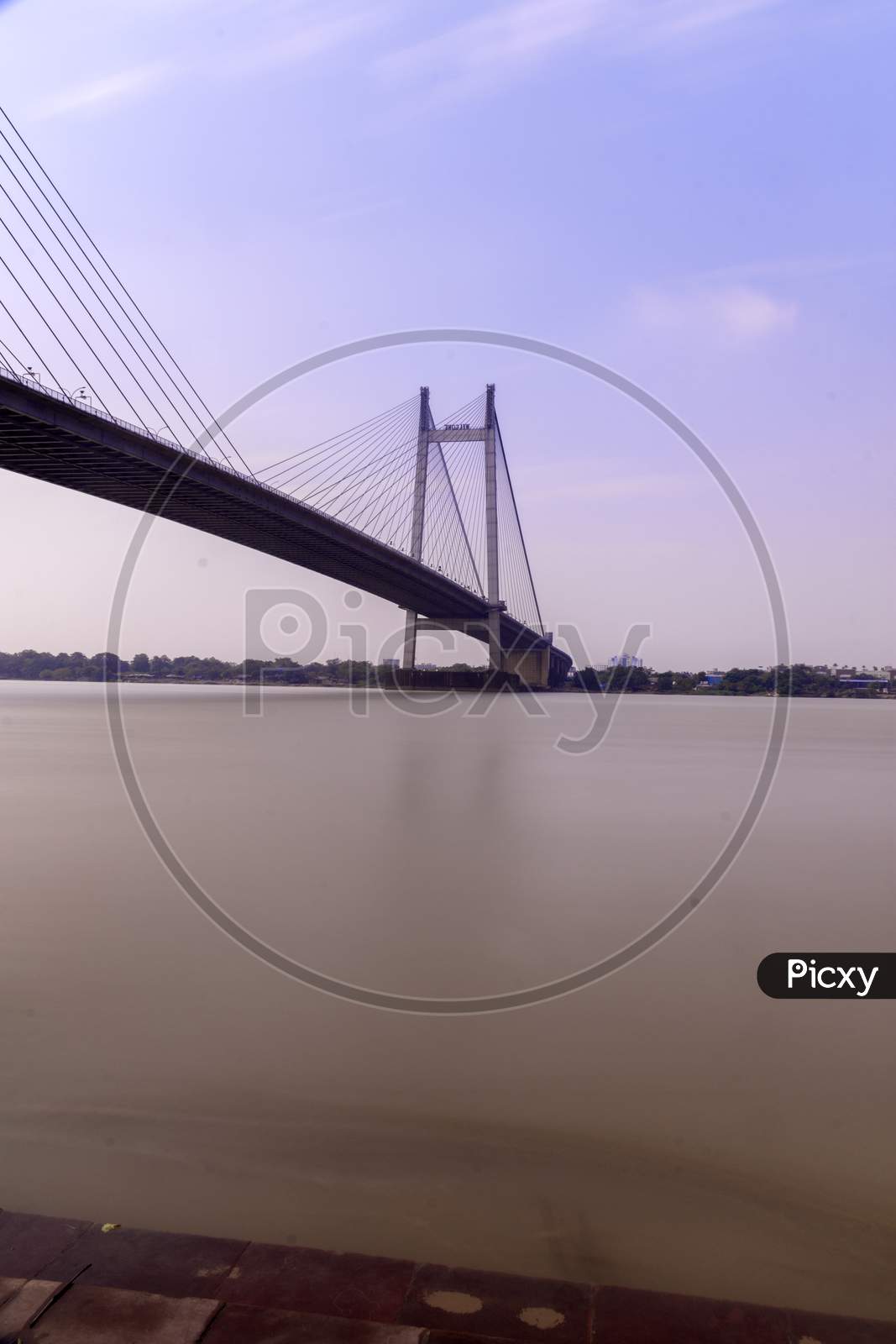 Vidyasagar Setu Or 2Nd Hoogly Bridge On River Hoogly In Kolkata.