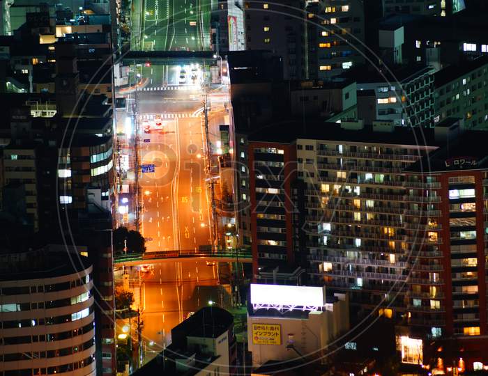 Yokohama Night View From Landmark Tower