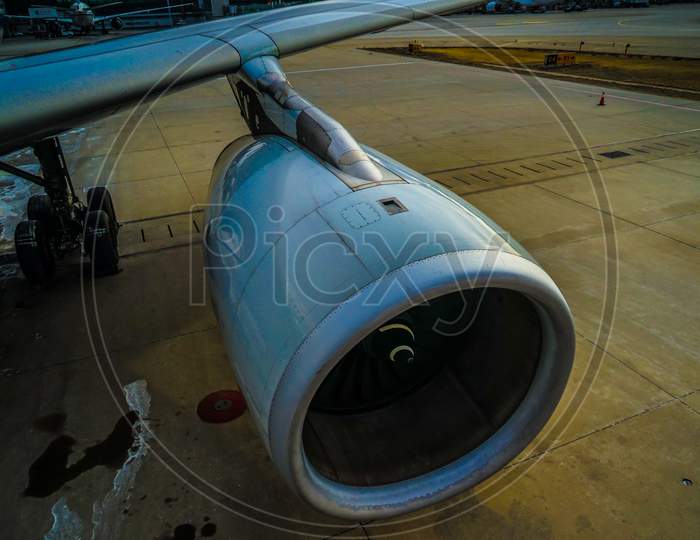 Image Of Jet Engine Of Airplane