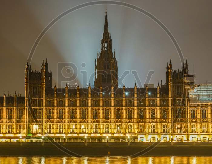 Palace Of Westminster Of Night View (London)