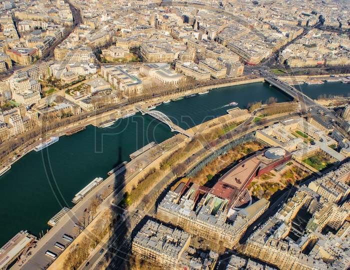 Paris Skyline Seen From The Eiffel Tower