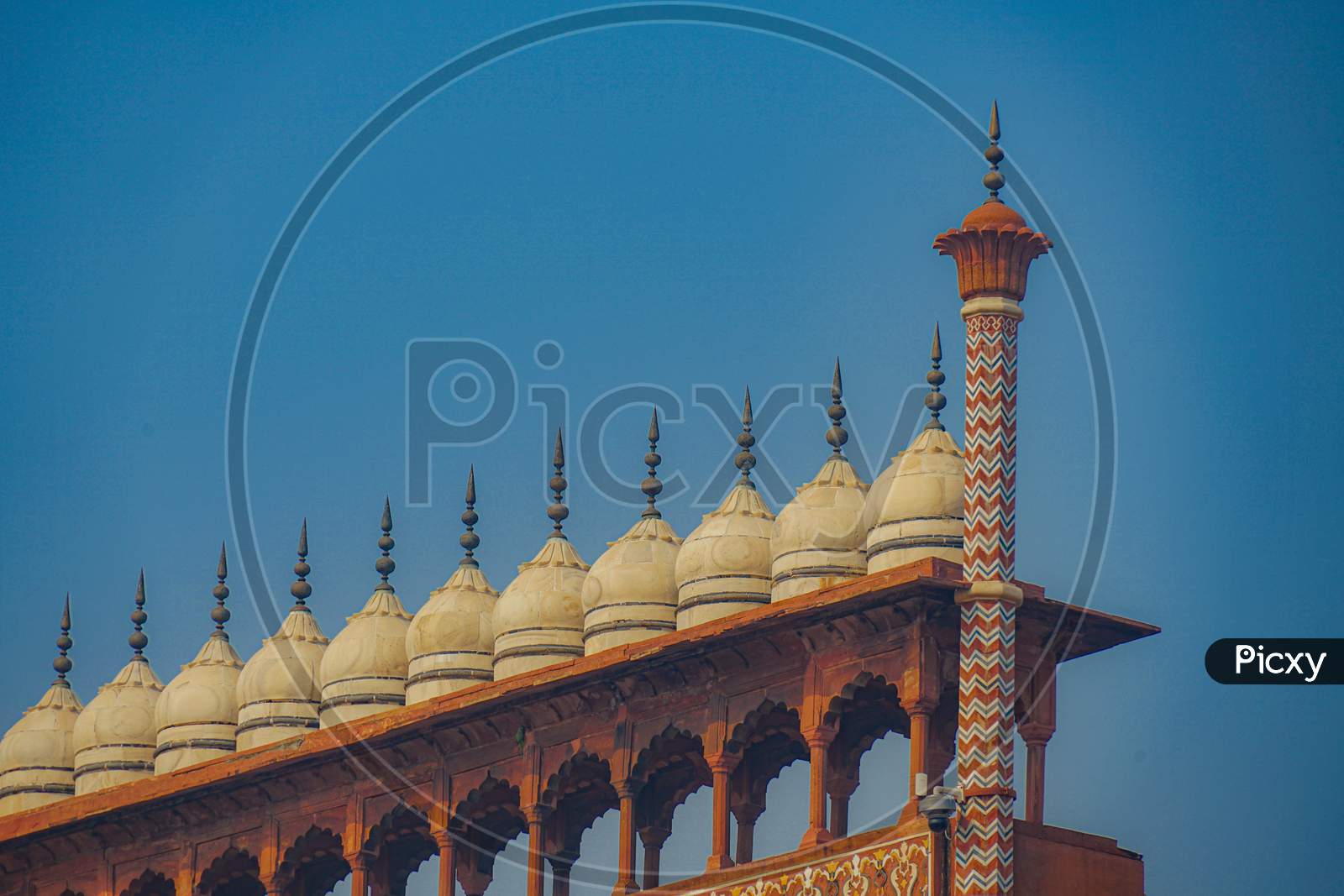 The Taj Mahal Of The Large Tower Gate (India, Agra)