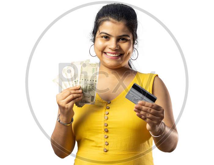 Indian Woman With Cash