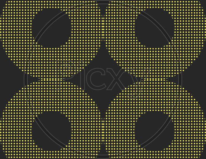 Yellow  circular wireframe Dotted Abstract Pattern Background Illustration