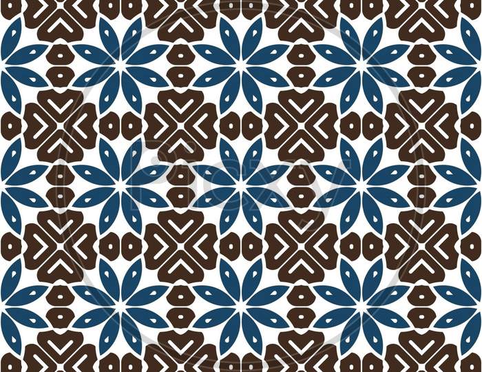 An Illustration Of A Seamless Tile Floral Pattern Used As Wallpaper Or Background