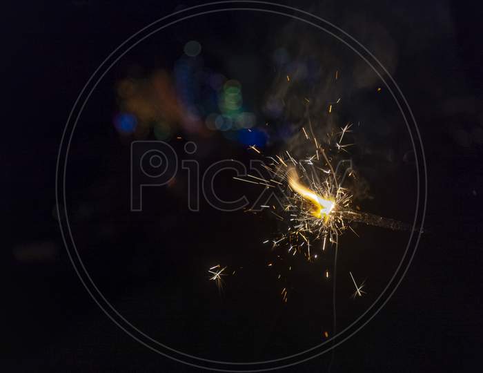 Sparkler firecracker during diwali