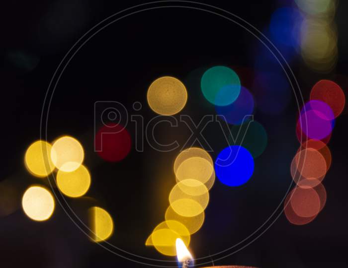 Diwali lights dots shining