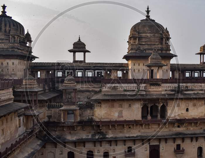 Jahangir Mahal (Orchha Fort) In Orchha, Madhya Pradesh, India, Jahangir Mahal Or Orchha Palace Is Citadel And Garrison Located In Orchha. Madhya Pradesh. India, Indian Archaeological Sites