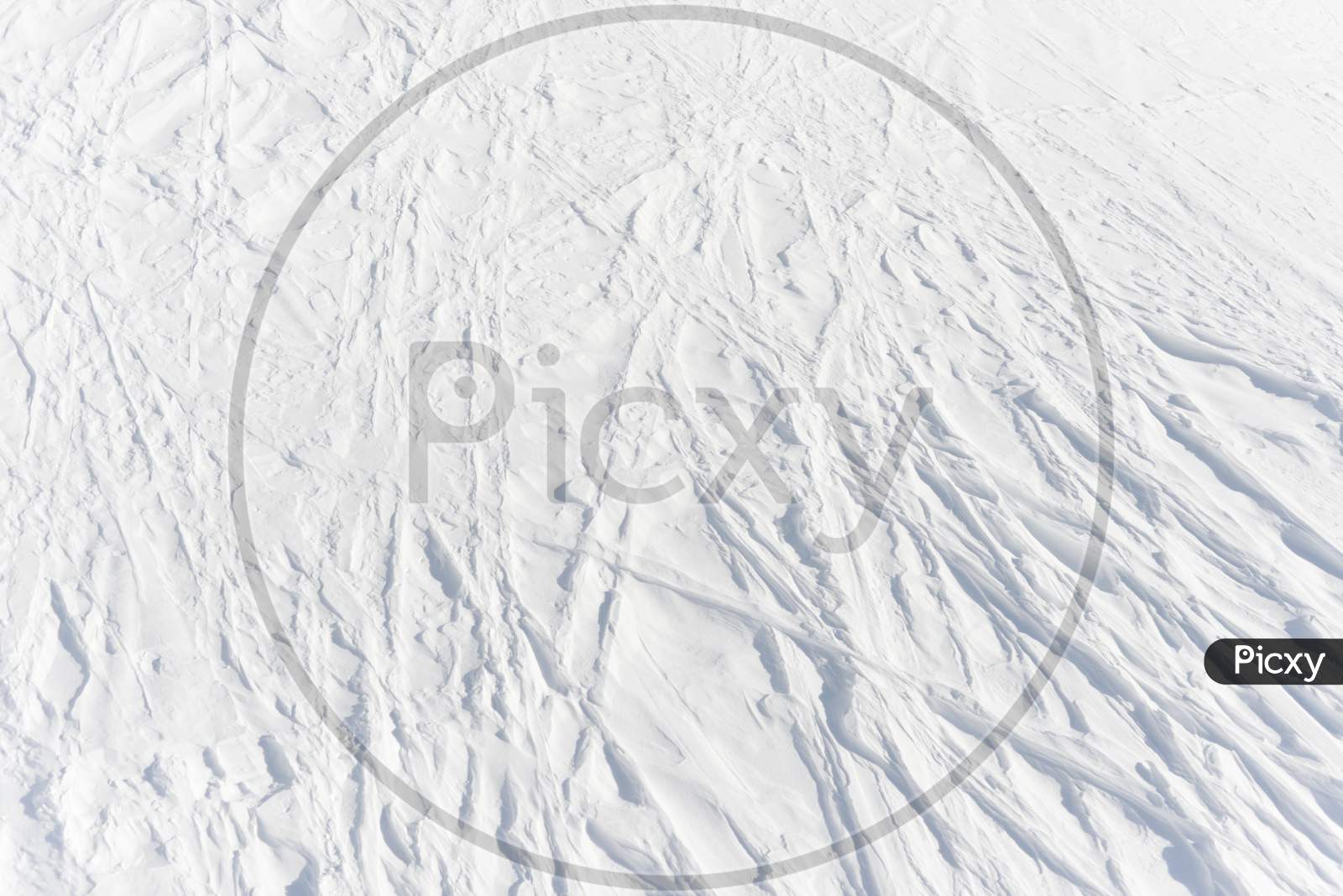 Snow Texture 3 - Crossing Ski Tracks Multitude Patchwork Or Intersections