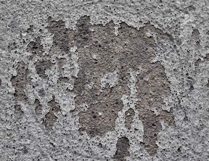 Photo Realistic Seamless Texture Pattern Of Weathered Concrete Walls With Cracks In High Resolution.