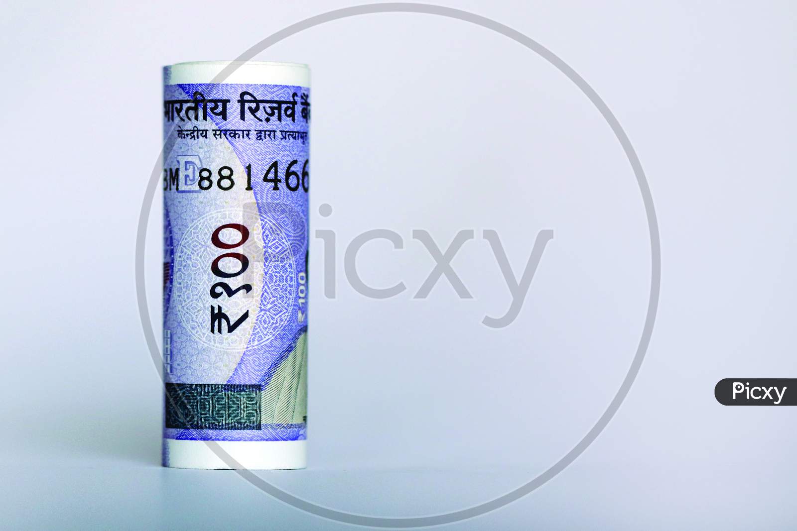 One Hundred New Banknote Of India Isolated On White Background.