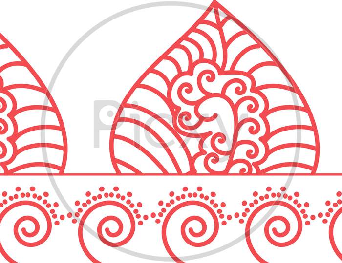 Design Texture Pattern. It Can Be Used For Decorating Of Wedding Invitations, Ceramic Tiles, Decoration For Textile Cloth And At Saree Design.