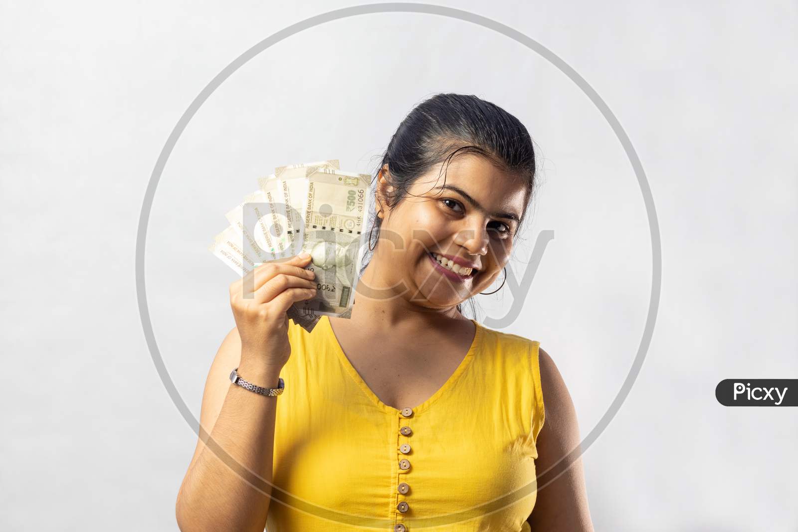 Indian Woman With Money