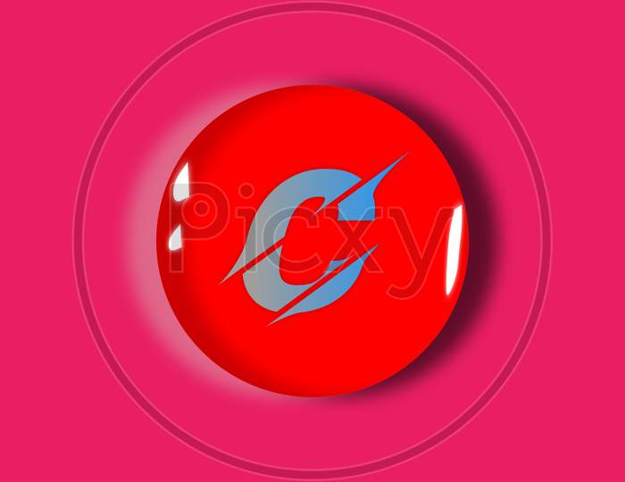 Image of C Word Text Water Drop Logo Graphic Design Icon Art Colourfull ...