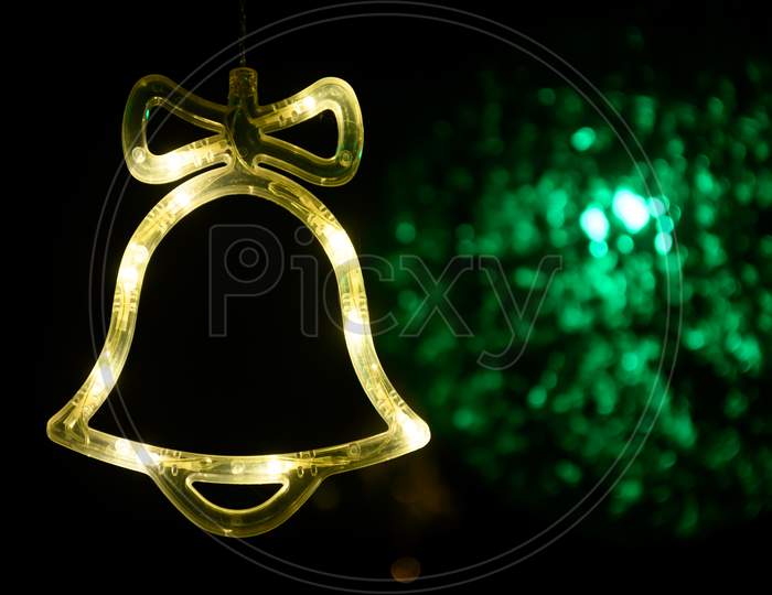 Lighting Bell Shape Of Festival Christmas