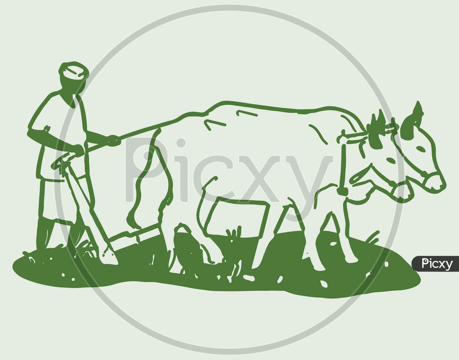 Single one line drawing farmer with celebrate gesture wearing straw hat and  farm uniform to work on the farm. Success business concept. Modern  continuous line draw design graphic vector illustration 3594517 Vector