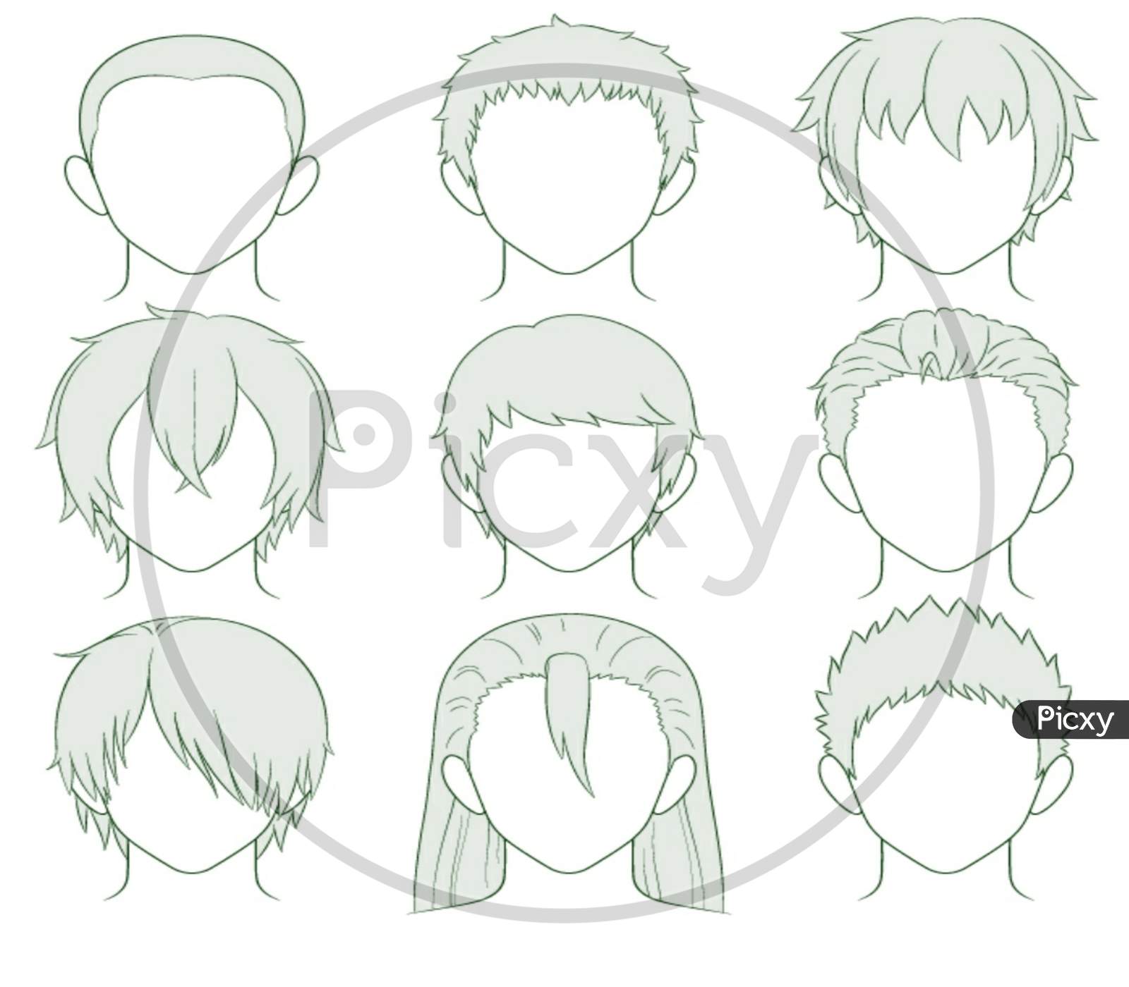 How to Draw Anime Boy Hair - DrawingNow