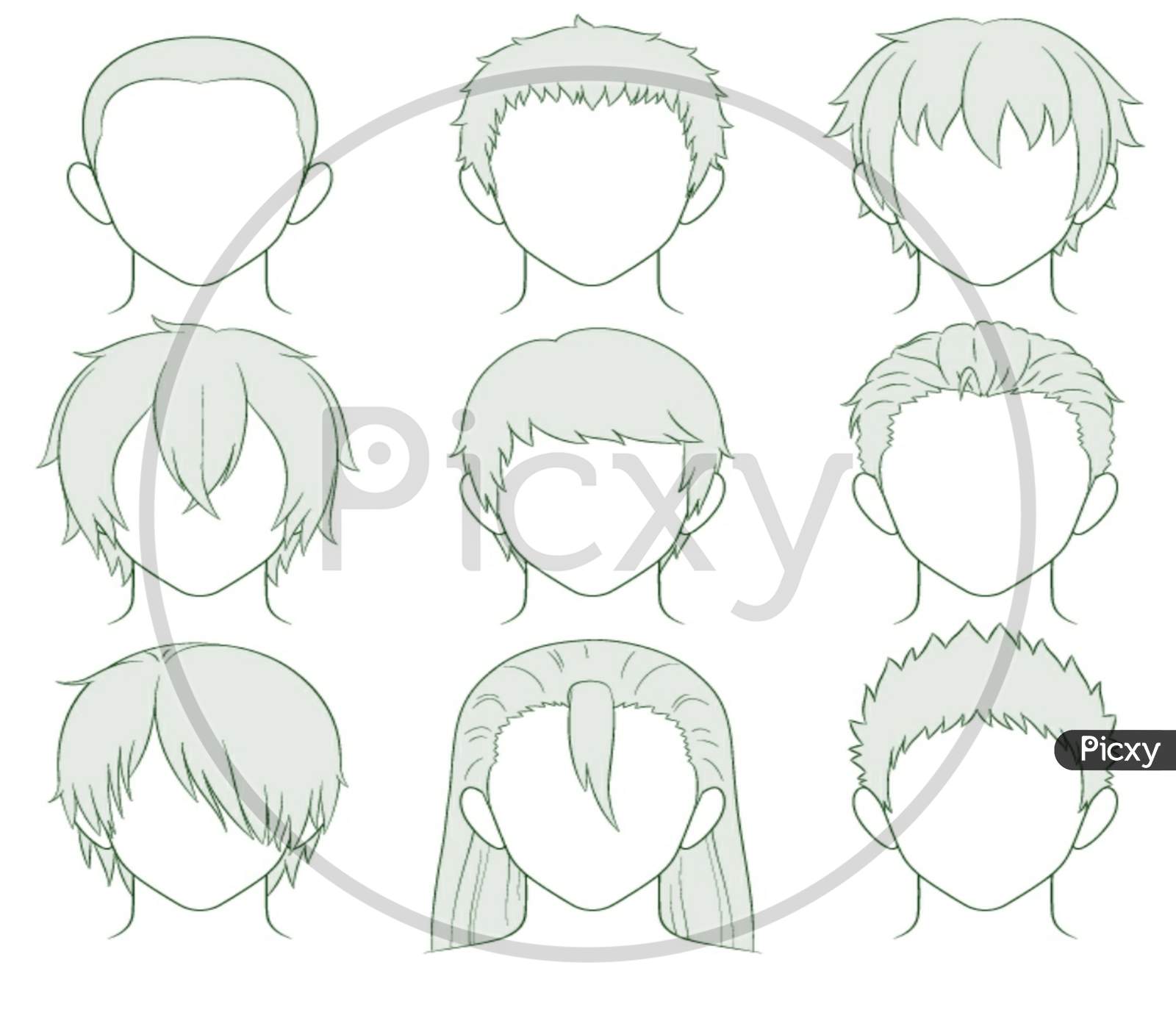 How To Draw Anime Boys Hair Step By Step!