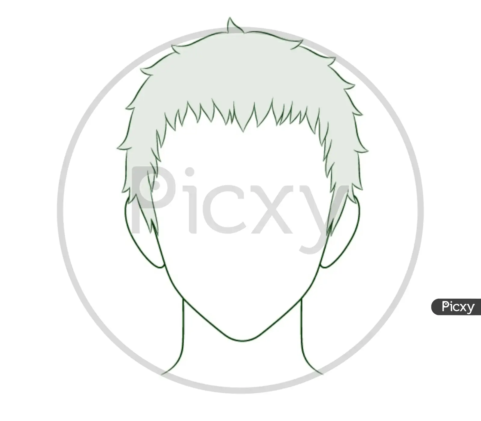 How To Draw Manga Hair - Male Anime Hair Drawings Easy, HD Png Download ,  Transparent Png Image - PNGitem
