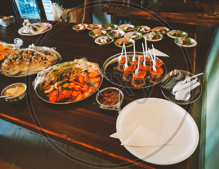 Indian wedding food table