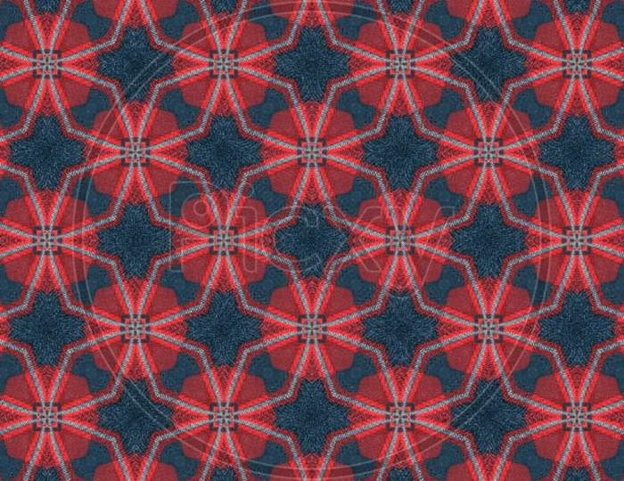 Red-blue pattern textile design illustration art