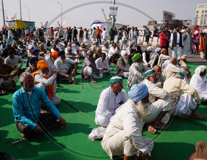 Ghazipur-Delhi Border Farmers' Protest 77th Day