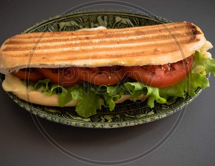 One Fresh Submarine Sandwich In Baguette