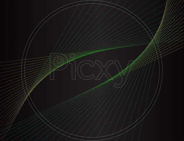 Graphic design of green lines