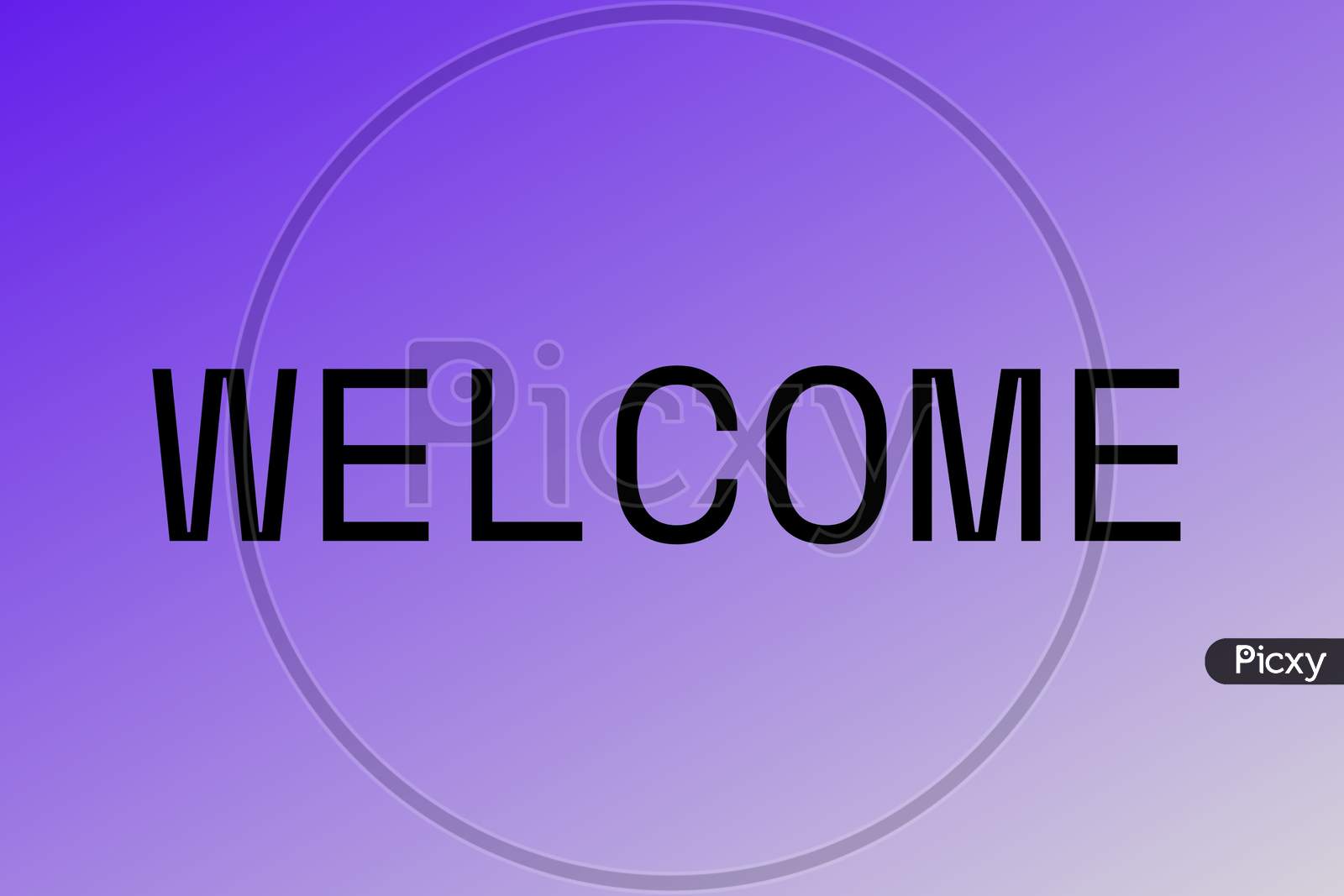 Welcome Poster With Spectrum Brush Strokes With Violet Background