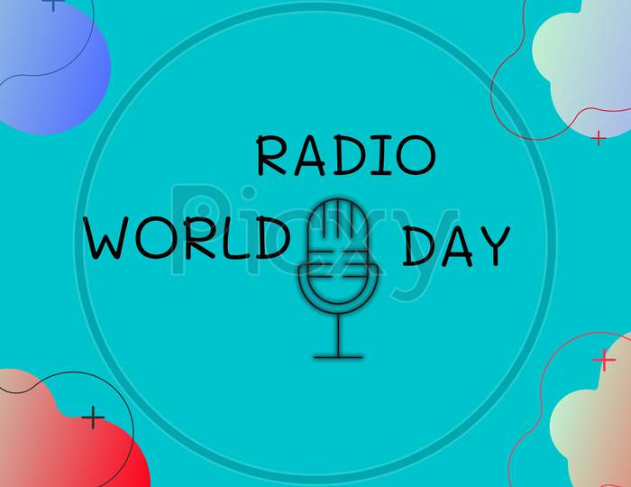 World Radio Day On February 13 Text With Sky Blue Background
