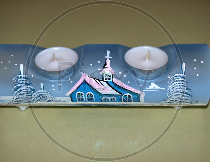Candles In A Lovely Christmas Decoration 21.12.2020