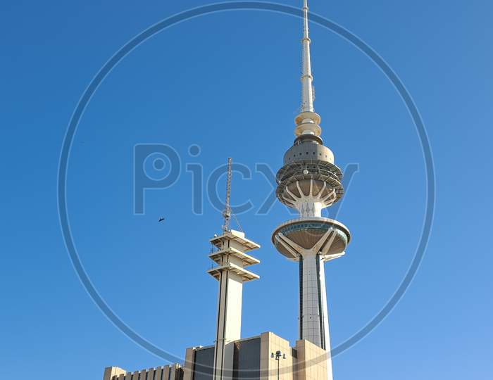Evening sky with kuwait tower