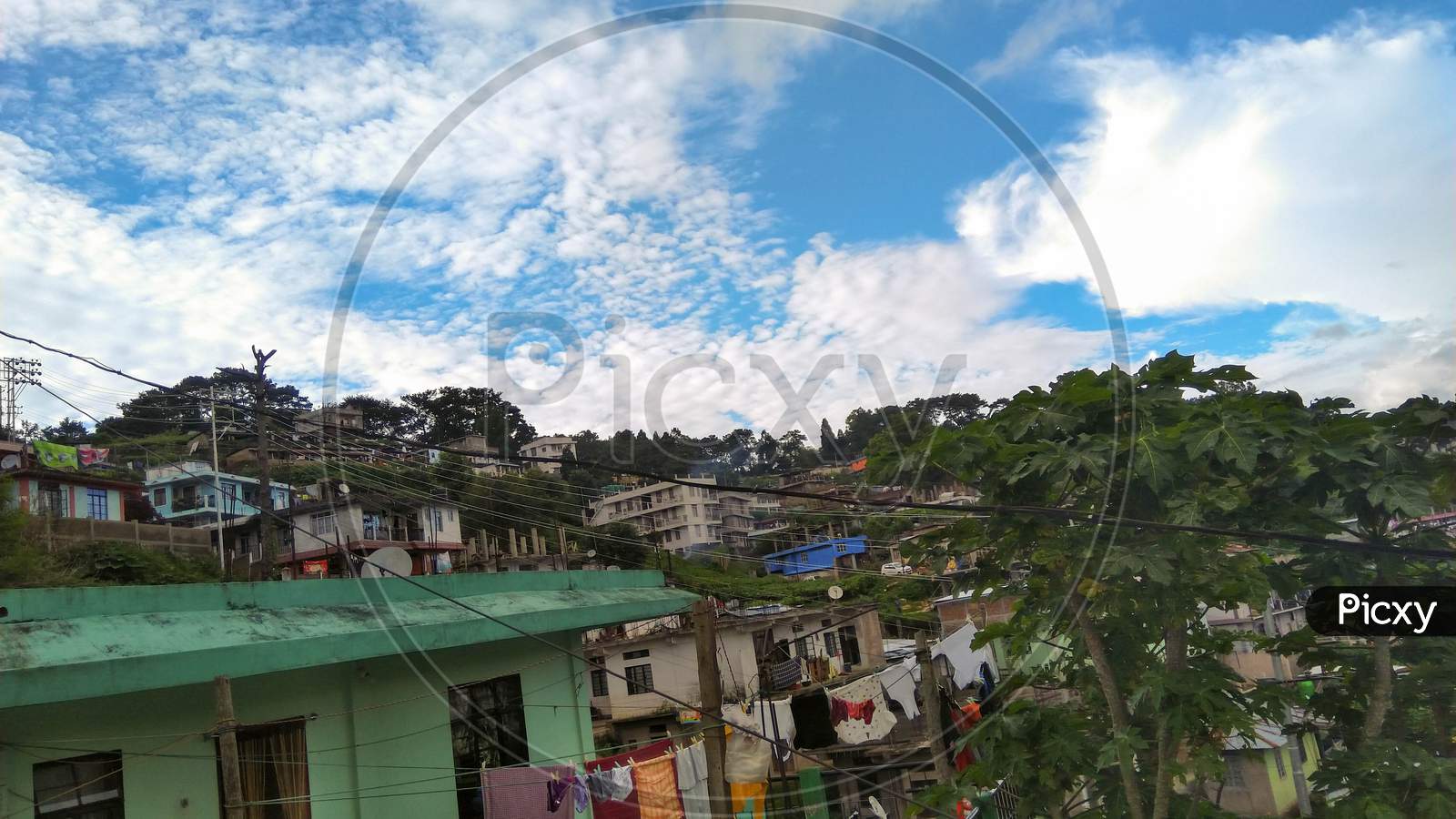 Clear sky on Shillong city