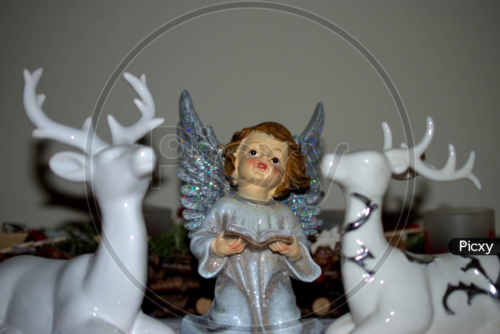 Angel And Deers For Christmas Decoration 21.12.2020