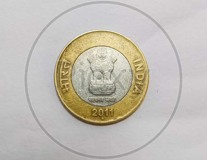 Indian 10 rupee coin