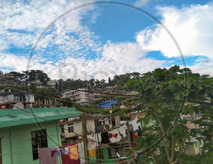 Clear sky on Shillong city