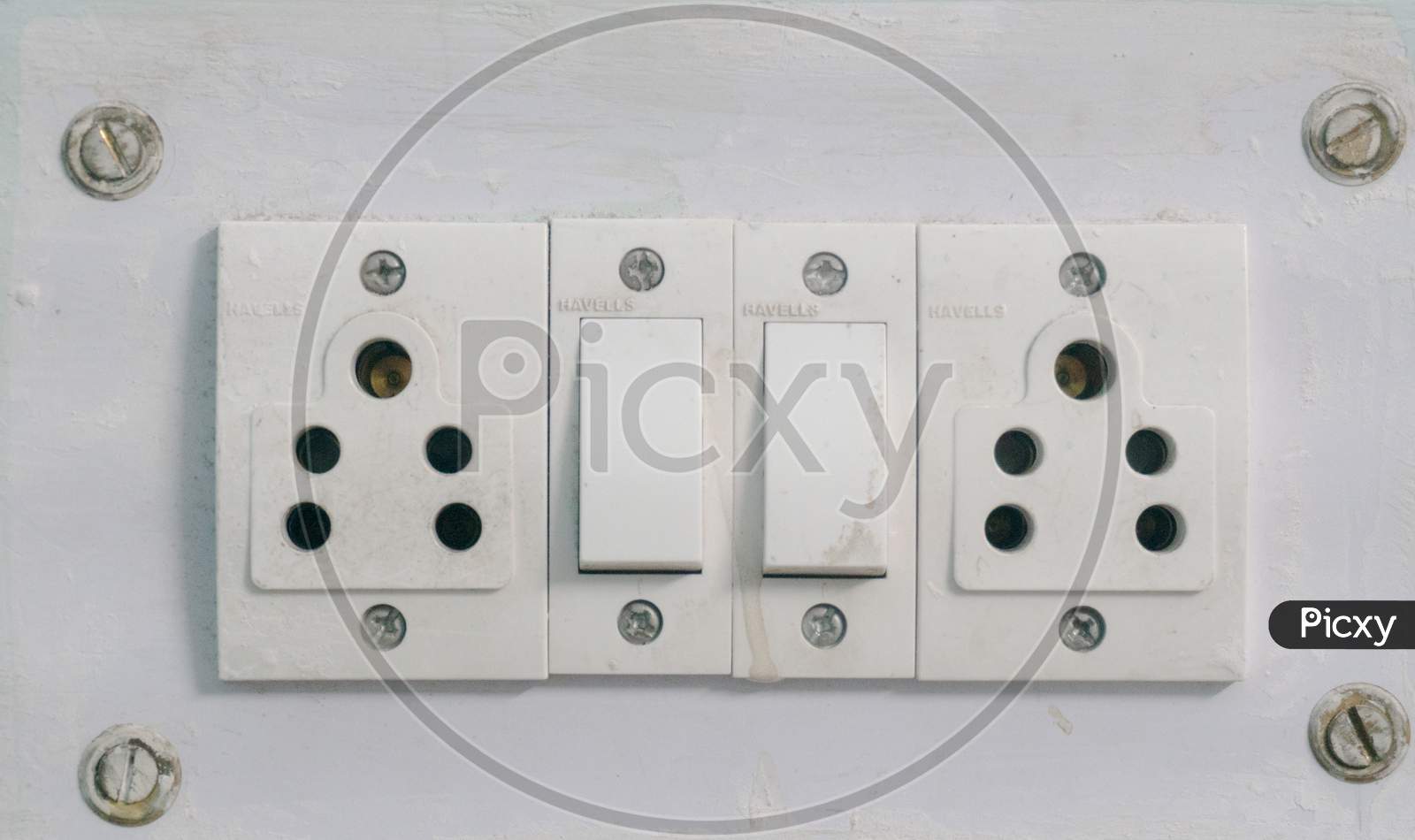 2 socket 2 switch connection white extension board