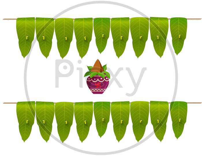Mango leaf design.