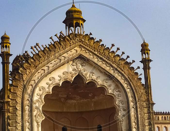 The Rumi Darwaza and sometimes known as the Turkish Gate, in Lucknow, Uttar Pradesh, India