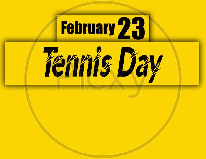 Image of 27 February, No Brainer Day , Black Text Effect, On Yellow  Background-FO120389-Picxy