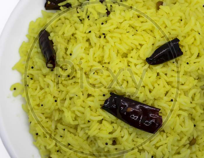 Lemon Rice Is A South Indian Recipe That Is A Traditional And Popular Vegetarian Rice Dish.