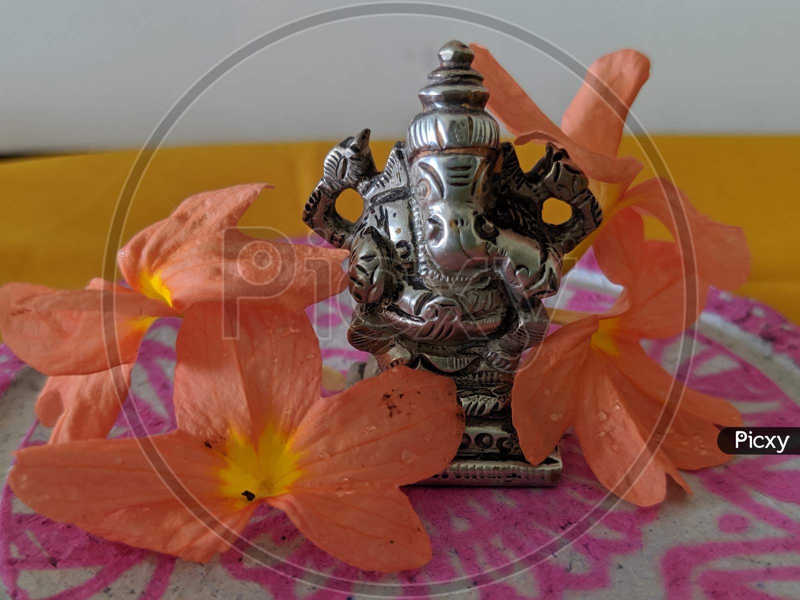 Lord Ganesha small idol.Lord Ganesha pooja.