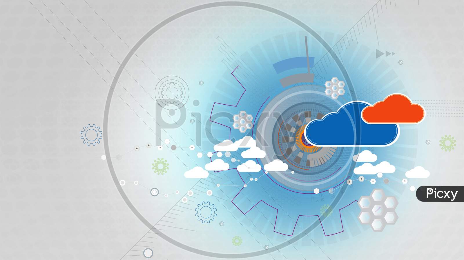 Cloud Computing - Cloud Infrastructure - Abstract Background