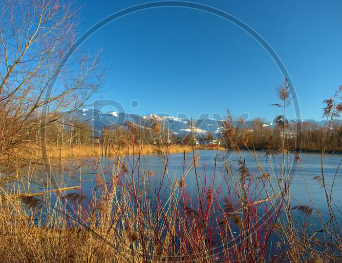 Lovely View Over A Lake In Oberriet In Switzerland 11.1.2021