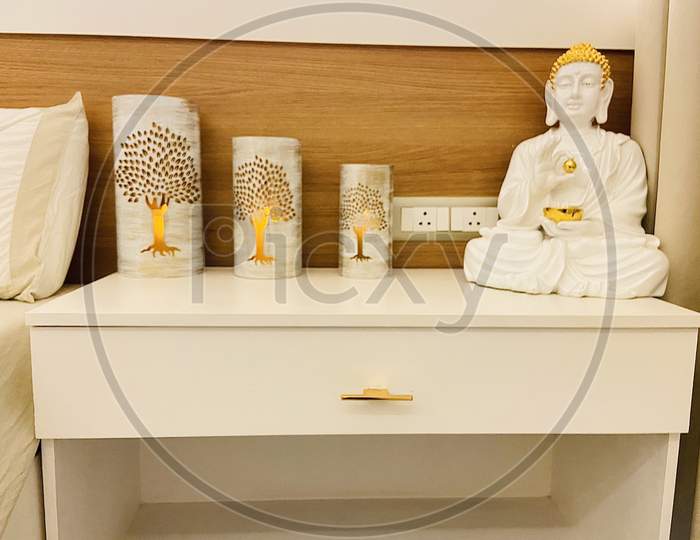 Light Lamp with buddha .