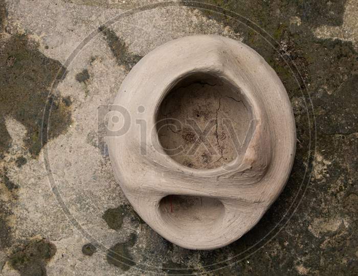 This Is A Handmade Bangladeshi Clay Stove. It Is Used For Cooking In Rural Bengal.