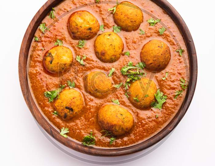 Tasty Malai Kofta Curry Served In A Bowl. Indian Food