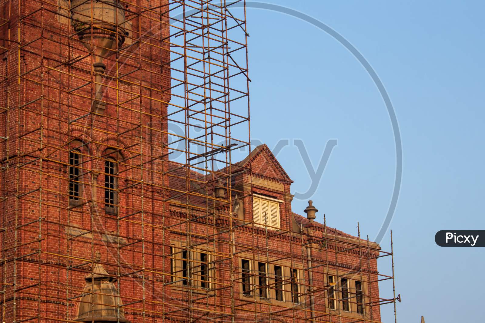 Restoration Of Historical Building In Progress, Chennai, India