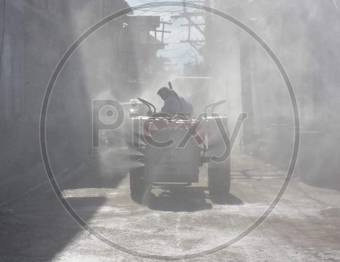 Small And Big Vehicles Are Fumigation Villages Townes During Covid-19